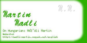 martin madli business card